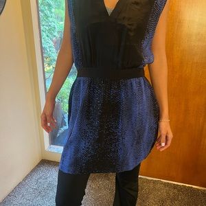 Robert Rodriquez electric blue silk snake